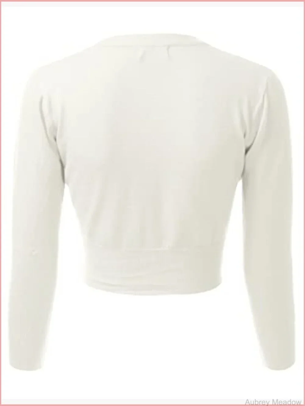 3/4 Sleeve Open Front Cropped Cardigan Sweater
